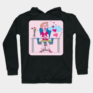 Working from home with love Hoodie